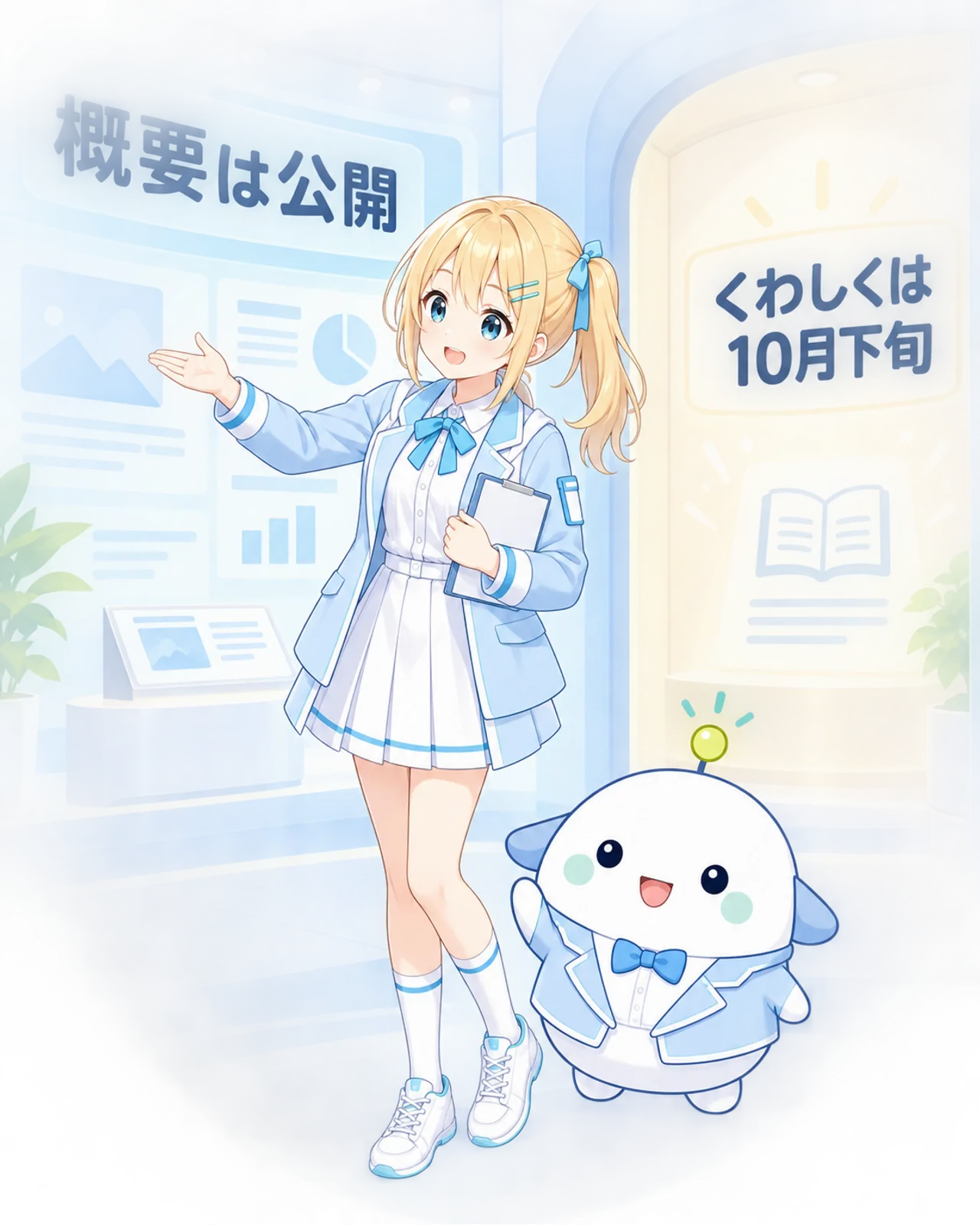 詳しい案内は今後をひまりとらぼまるが展示室で確認する図。概要は公開済みだが、応募方法などの詳細は10月下旬に公開予定。