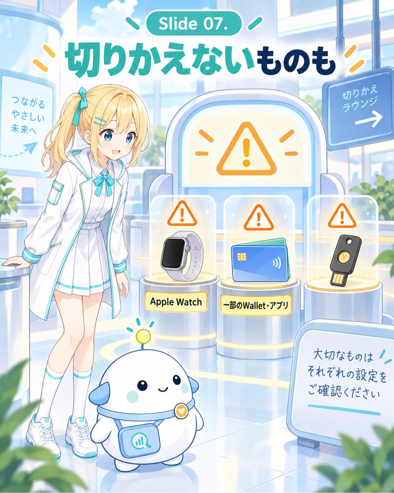 Apple Watch、Wallet、他社製アプリ、解約手続きを確認する注意点の図解