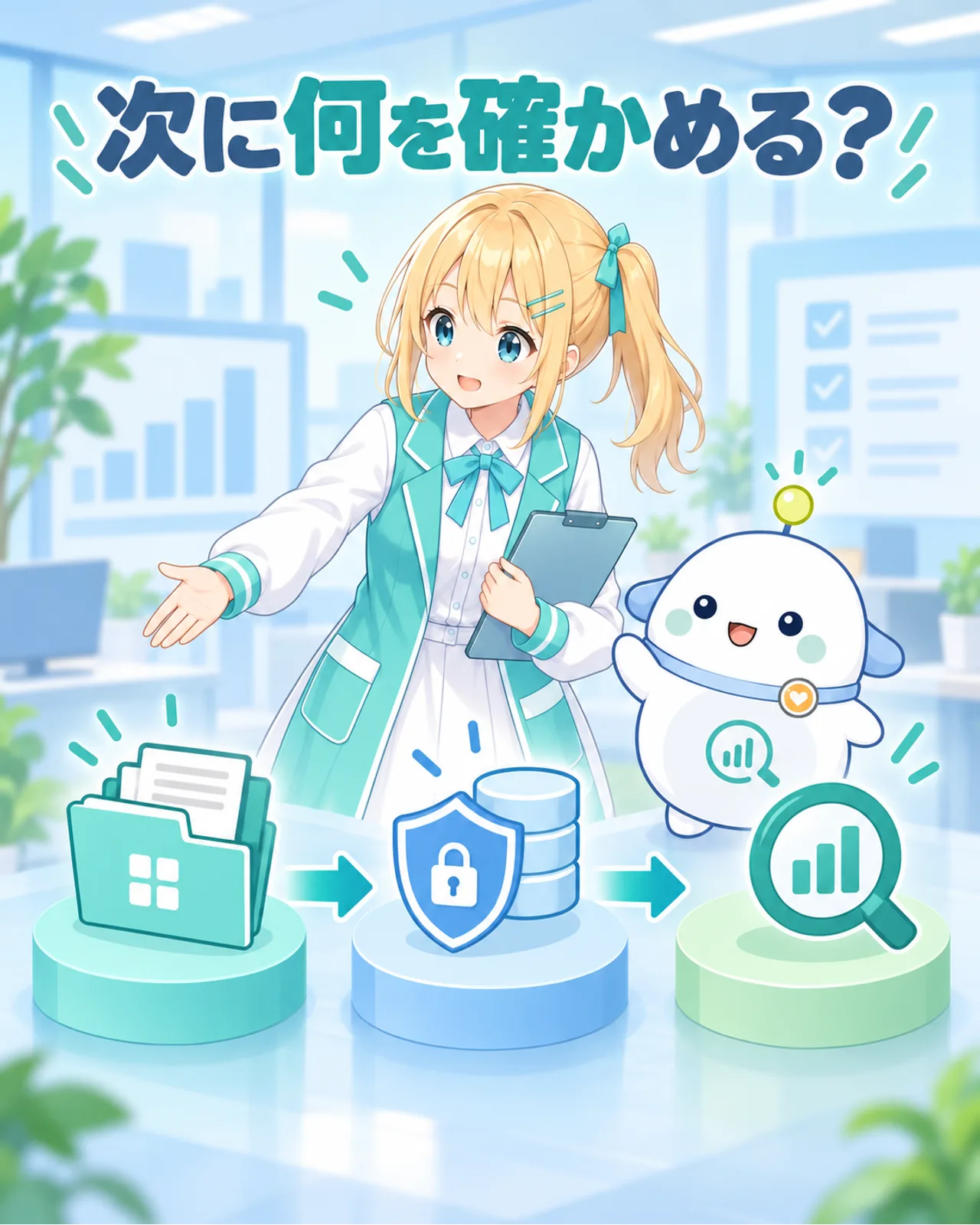 利用一覧、権限、次の詳しい調査を順に確かめる図