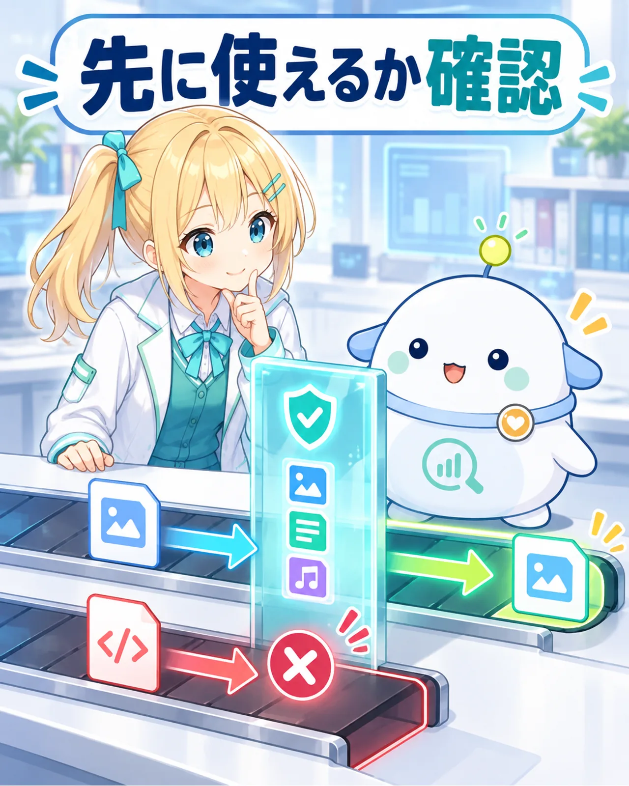 鍵を読み取る前に許可された方式かを調べる図